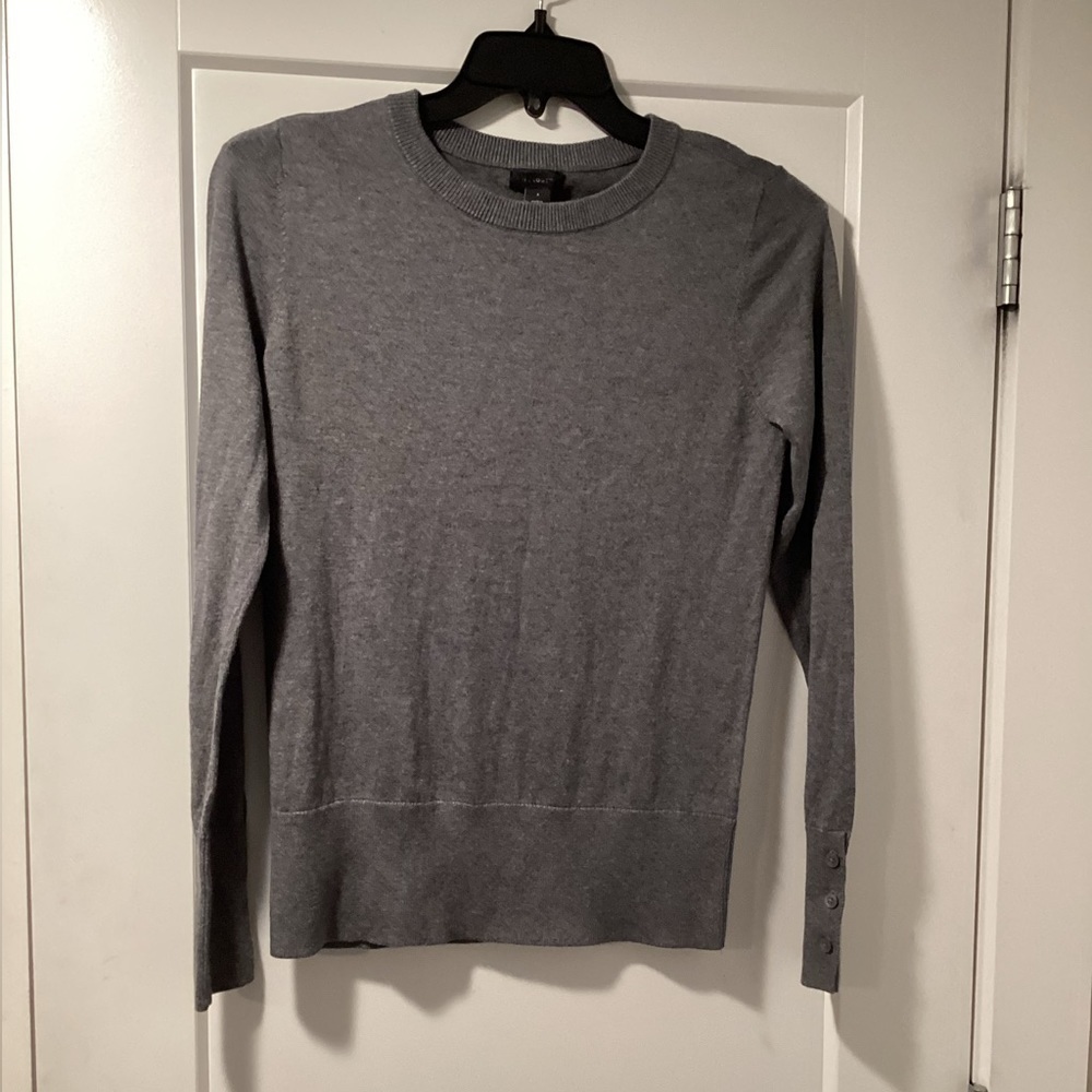 NWOT Halogen Size S Long Sleeve Heather Gray‎ Sweater
